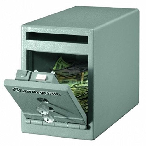 SentrySafe Depository Safe with Dual Key Lock, Steel Drop Slot Safe for Offices and Businesses, Stores Cash, Money, 0.23 Cubic Feet, 8.5 x 6 x 12.3 Inches, UC-025K - Image 4