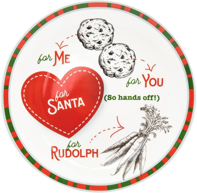 Godinger Holiday Plate Christmas Themed Platter  13 Inches