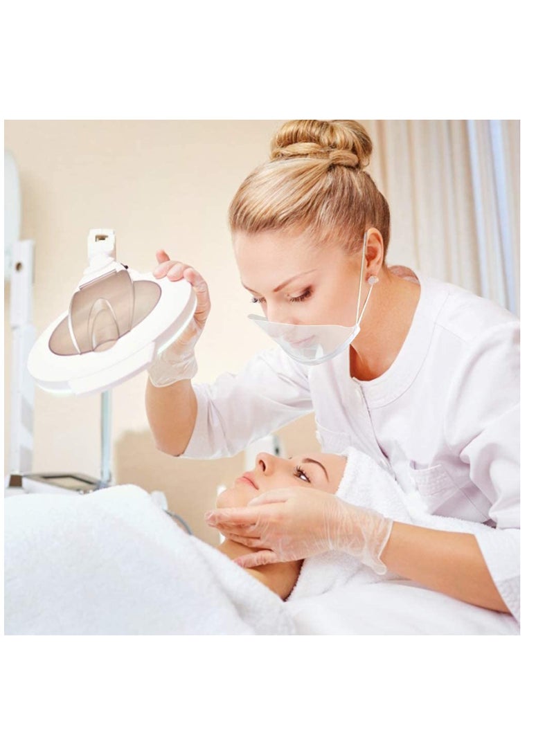 Excefore 10 Pcs Plastic Mask, Smile Transparent Mask, Anti-Fog Sanitary,Reusable, Women's Transparent Face Guard Skin Care, for Commercial Restaurant, Hotel Waiter, Chef, Beauty Salons  - Image 5