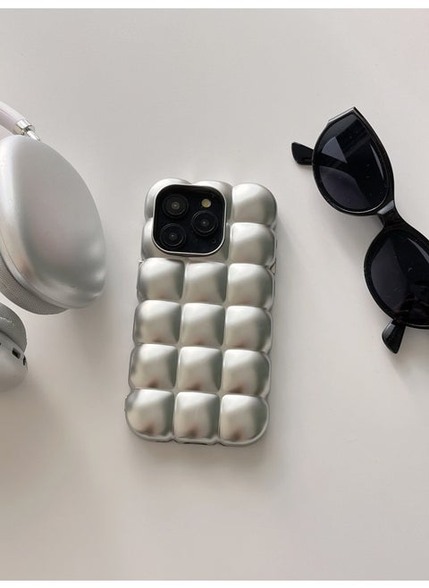 Ins Solid Color Macaroon Egg Phone Case For Apple 15Pro Max IPhone16 13 Wen 14-Color:XMR Eggs Matte Silver-Applicable Model:14Pro (without Packaging)
