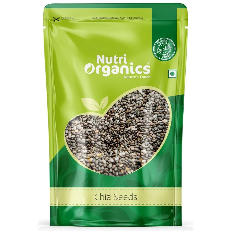 NutriOrganics Pure Chia Seeds 500G - Seeds for Eating & Weight Management | Rich Source of Calcium, Fibre & Protein - Image 3