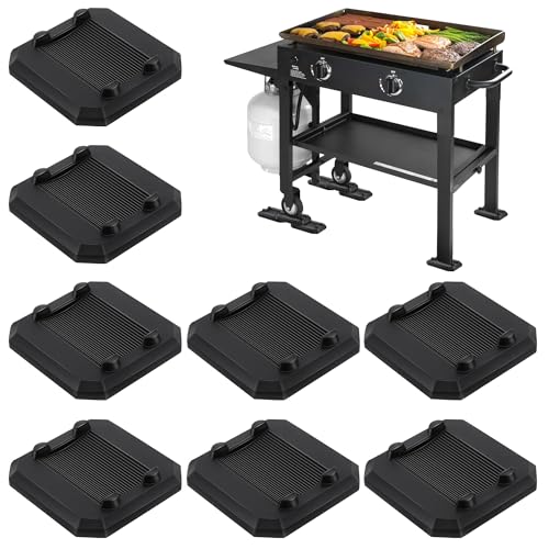 ElectricWise Griddle Leveling Shims Kit Compatible with Blackstone Griddle Rubber Grill Levelers Outdoor for Most Grills Keep Flat Top Grill in Level Patent Pending - Image 1
