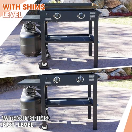 ElectricWise Griddle Leveling Shims Kit Compatible with Blackstone Griddle Rubber Grill Levelers Outdoor for Most Grills Keep Flat Top Grill in Level Patent Pending - Image 3