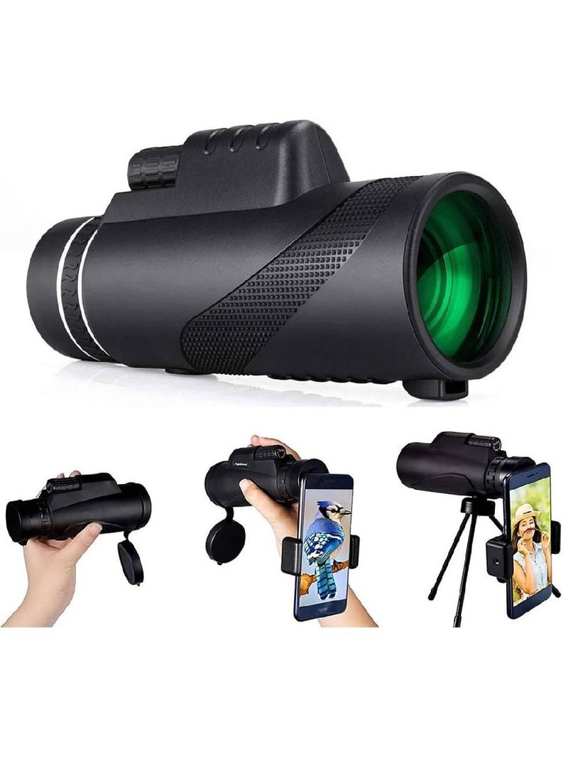 GENNEXT 40x60 Monocular Telescope HD Long Range High-Quality Telescope with Phone Clip Tripod  - Image 1
