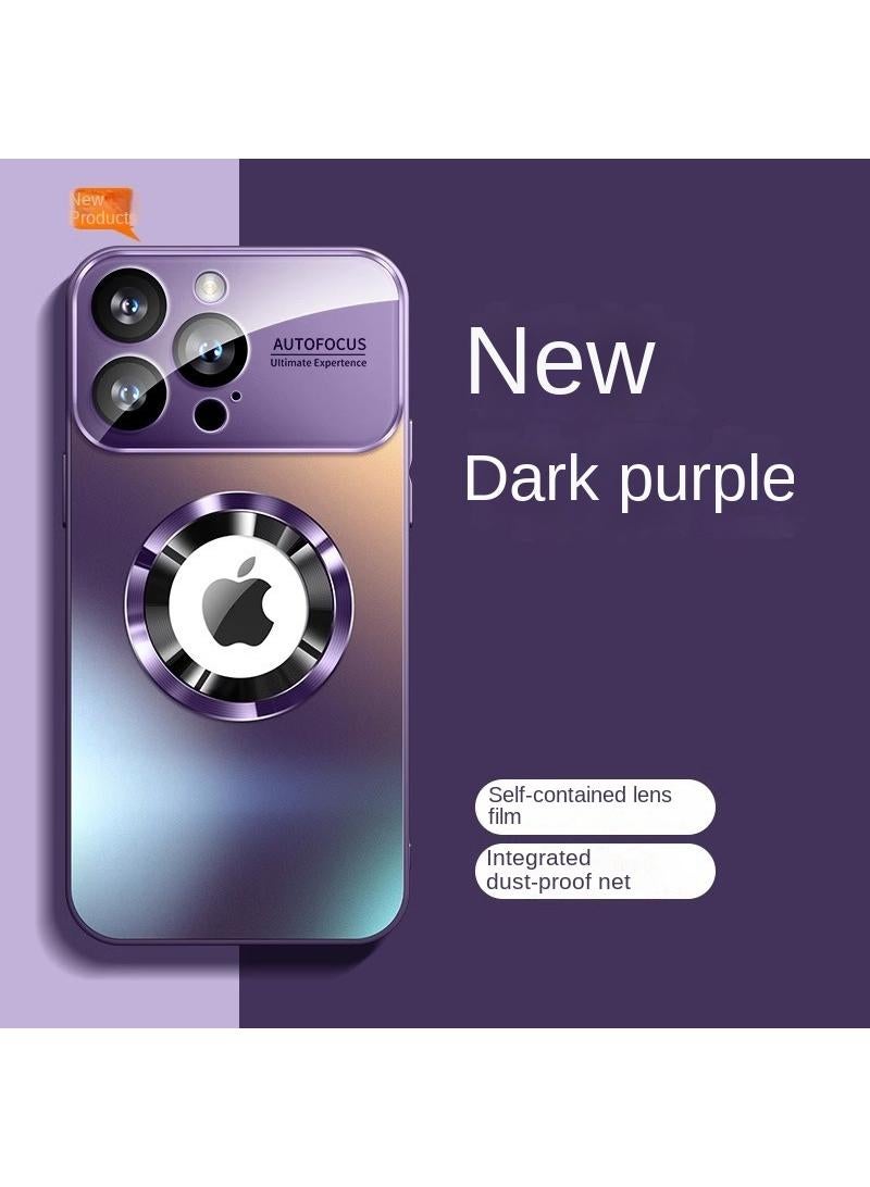 Y&D Applicable To Apple 12 Matte Standard Leakage Magnetic Large Window Mirror Mobile Phone Protective Case - Image 1