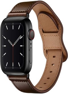 Next store Compatible with iWatch Band 49mm 45mm 44mm 42mm, Genuine Leather Replacement Strap Compatible with Apple Watch Ultra SE2 SE Series 8 7 6 5 4 3 2 1 Brown