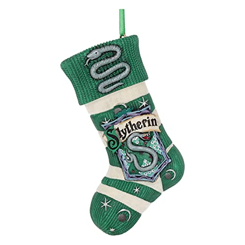 Nemesis Now Officially Licensed Harry Potter Slytherin Stocking Hanging Ornament Green - Image 1