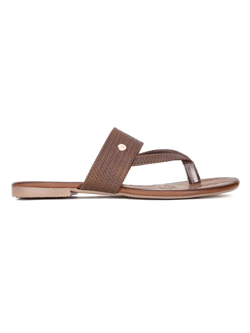 Bata Women's Slip-on Sandal - BROWN (7 UK) (5714313) - Image 2