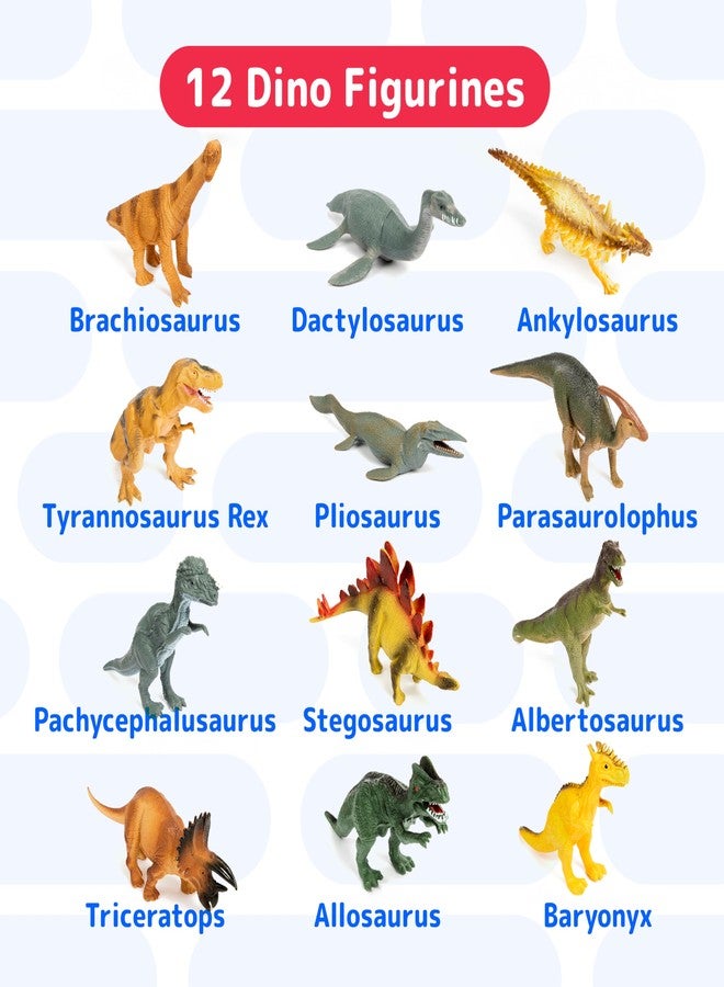 PREXTEX 10'' Dinosaurs - Assorted Plastic Dinosaur Toys for Kids 3-5+ Includes T-Rex and More - Image 4