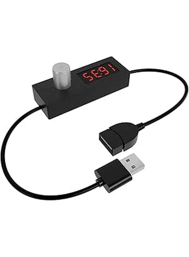 مفتاح توقيت USB قابل للتعديل لإيقاف الطاقة تلقائياً من 5 دقائق إلى 24 ساعة للمروحة والمصباح - Image 1