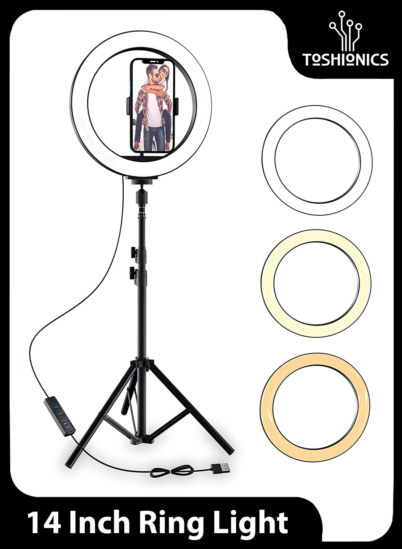 Toshionics Toshionics Led Photography Ring Light 600 g 14 inch N70043355V