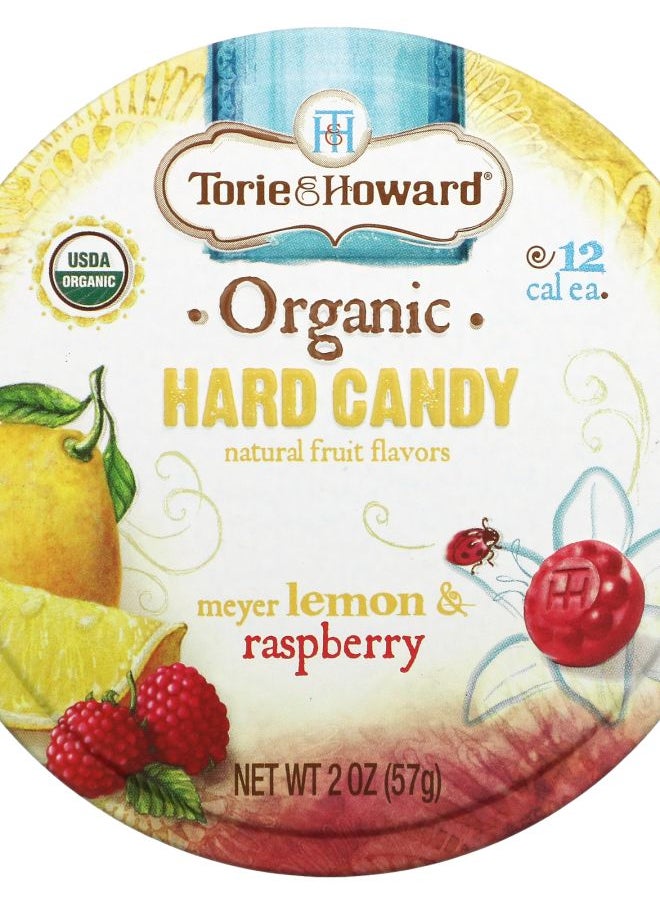 Torie & Howard Organic Hard Candy Meyer Lemon & Raspberry 2 oz (57 g) 