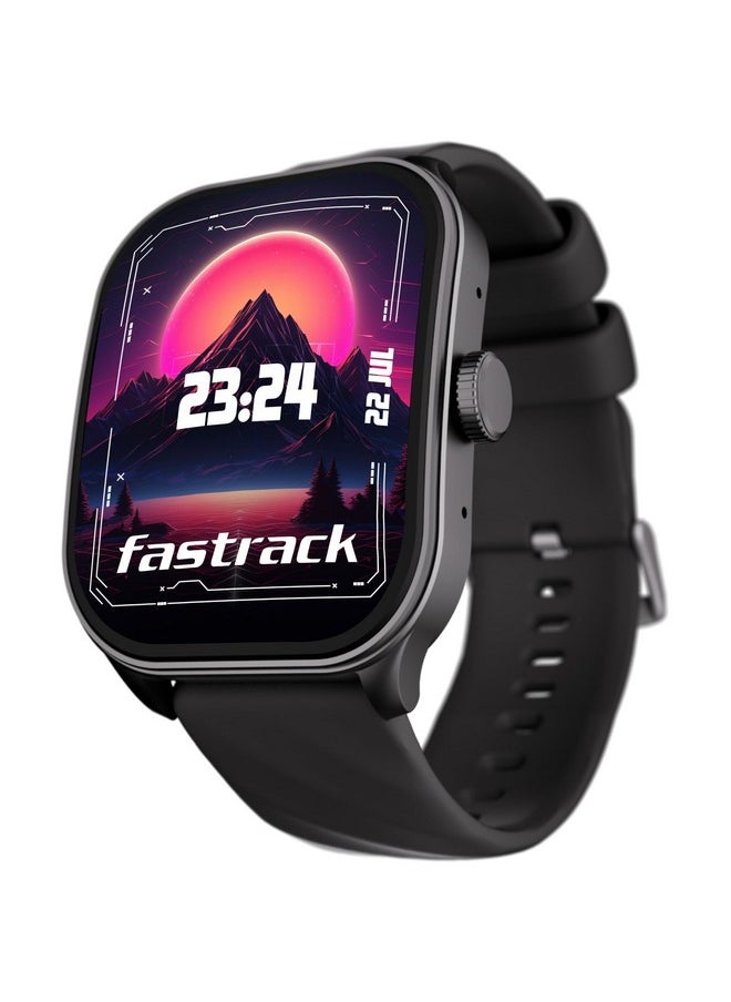 fastrack Fastrack Limitless Fs2 Pro Smart Watch, 1.96" Super Amoled Arched Display with Functional Crown & Resolution of 410X502, Singlesync Bt Calling, 110+ Sports Modes, 200+ Smartwatch Faces (Black)  - Image 1