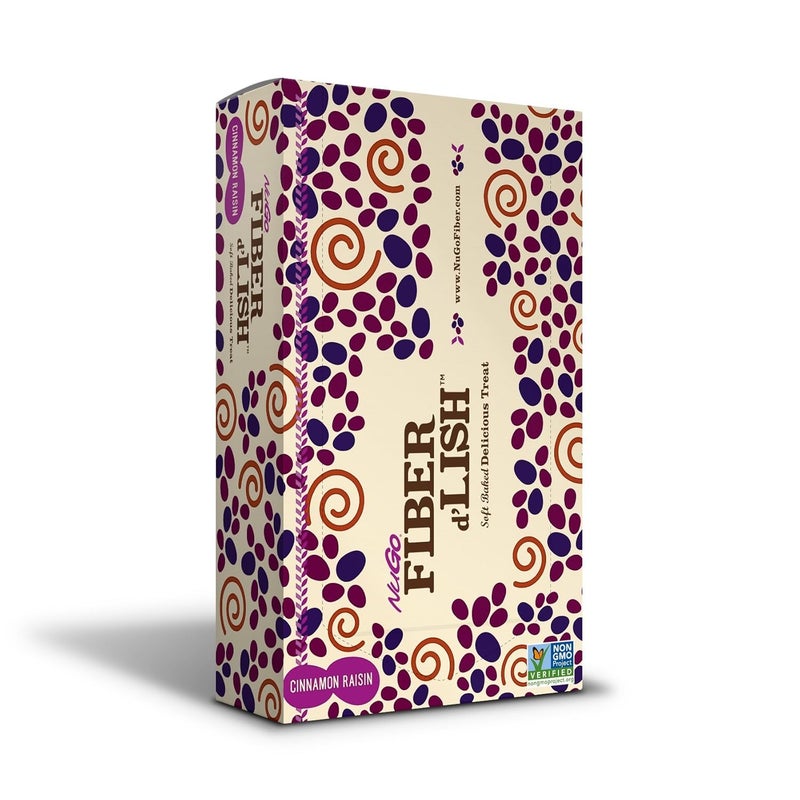 NuGO Fiber dLish Cinnamon Raisin 12g High Fiber Vegan 150 Calories 16 Ounce  16 CountPack of 1 - Image 1