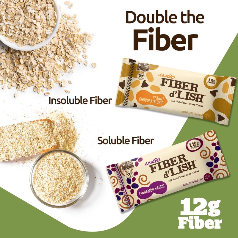 NuGO Fiber dLish Cinnamon Raisin 12g High Fiber Vegan 150 Calories 16 Ounce  16 CountPack of 1 - Image 5