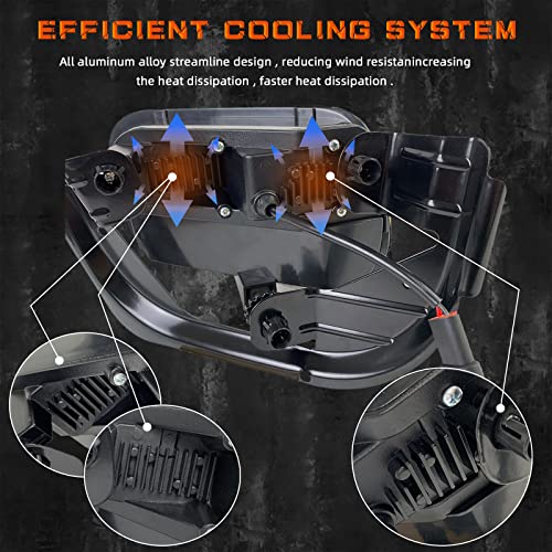 BOXLIGHT LED Fog Lights Compatible with 2009-2014 Dodge Ram 1500 2500 3500, 1 Pair Front Bumper Driving Fog Lamps Assemblies with DRL (LED with DRL) - Image 4