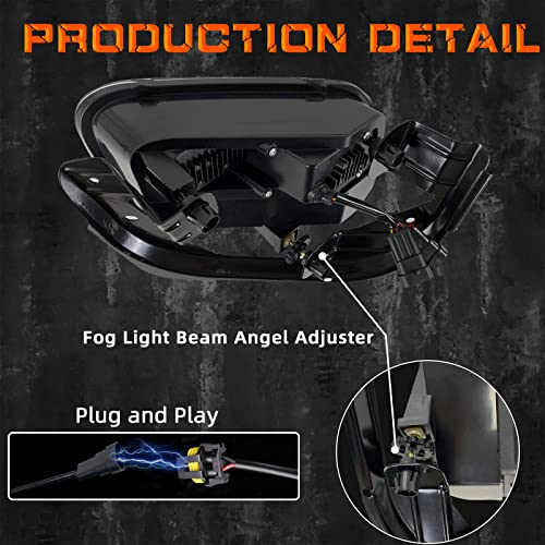 BOXLIGHT LED Fog Lights Compatible with 2009-2014 Dodge Ram 1500 2500 3500, 1 Pair Front Bumper Driving Fog Lamps Assemblies with DRL (LED with DRL) - Image 5