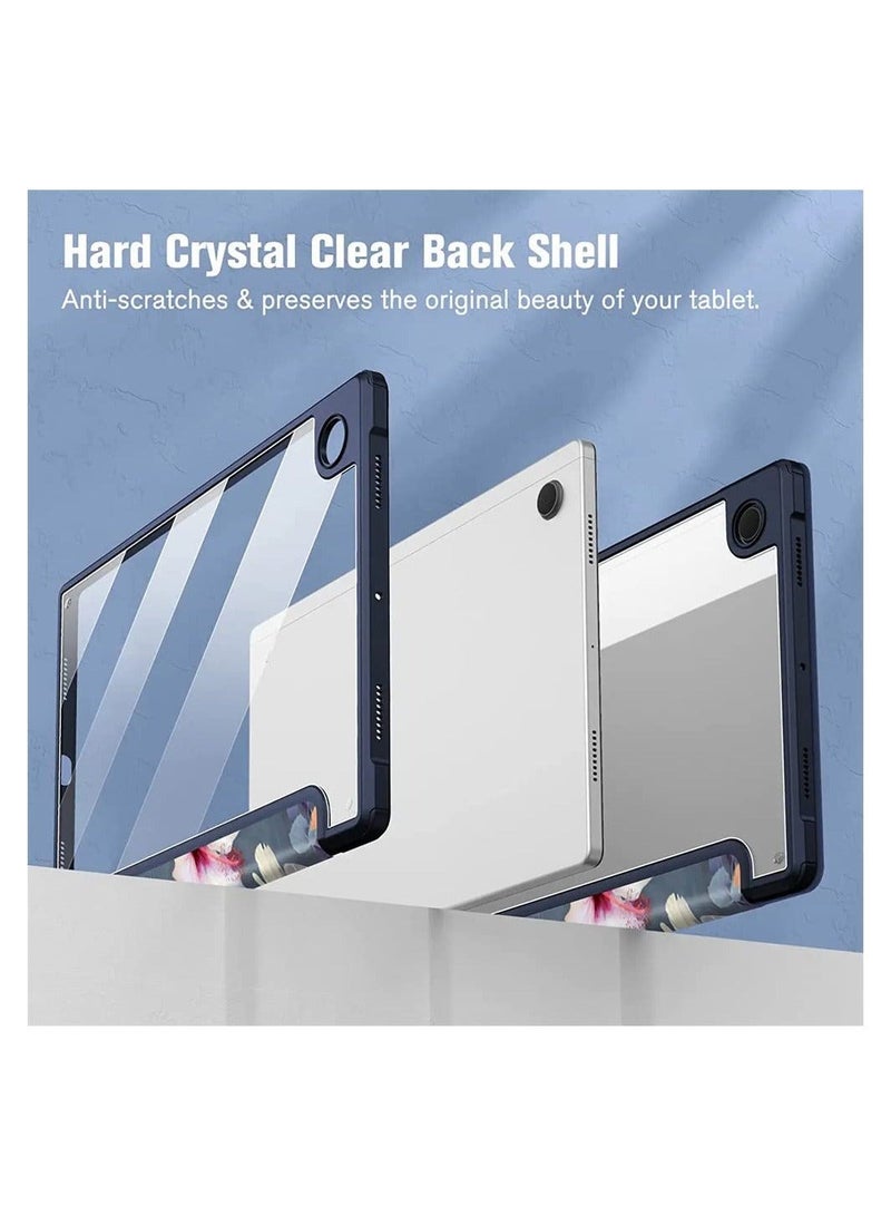 Captaintech Comptible for Samsung Galaxy Tab A8 Case Hybrid Slim Case for 10.5 Inch 2022 Model SM X200 X205 X207 Shockproof Cover with Clear Transparent Back Shell Auto Wake Sleep - Image 2