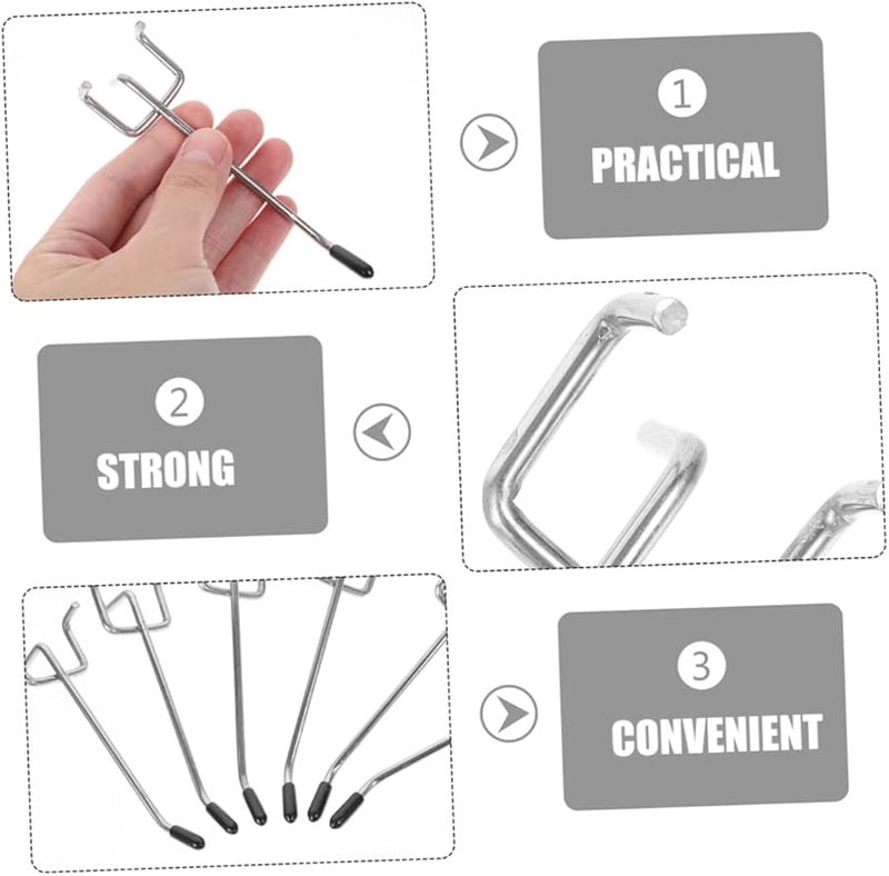 25 مجموعة من خطافات اللوح الخشبي الثقيلة، سهلة التركيب لعرض البيع بالتجزئة - Image 3