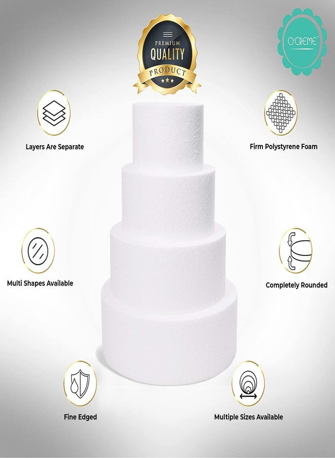 أوكريم عرض تزيين الكيك المصنوع من البوليسترين من O'Creme على شكل قلب - أبيض (ارتفاع 4 بوصات × 6 بوصات) - Image 3