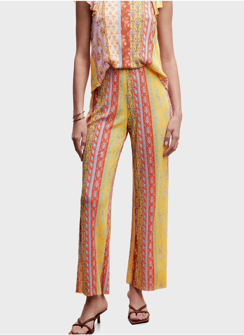 MANGO - Printed High Waist Pants - Image 1