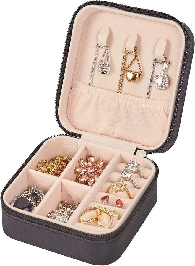 ECOSPIT CONTAINER Jewellery Organiser PU Leather Zipper Portable Storage Box Case with Dividers Container for Rings, Earrings, Necklace Home Organizer. (BATALI) - Image 2