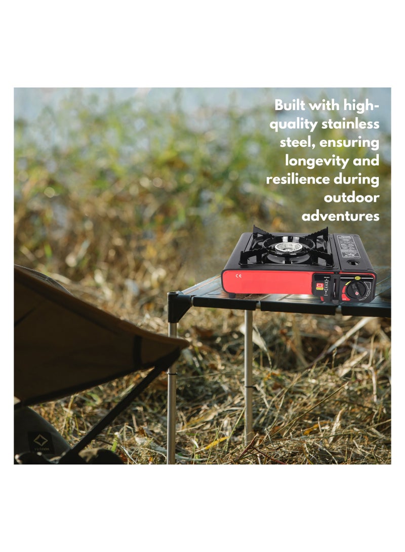 YanChuan Portable Gas Stove for Camping, Outdoor Cooking, Gas Stove, Mini Oven, Camping Grill, Gas Cooker, Butane/Propane Stove, Camping Accessories, Gas Burner, Camping Kitchen - Image 3