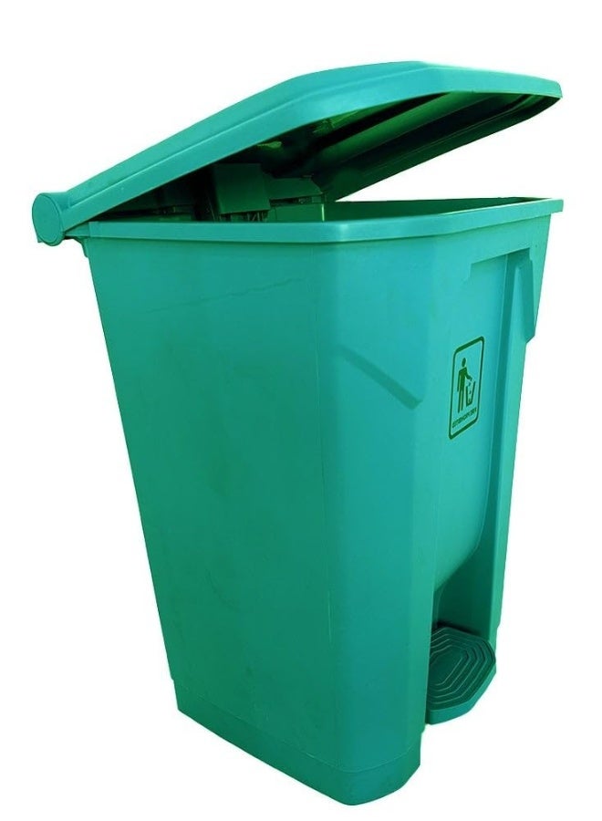AKC 45L Green Step Trash Bin – Matte Finish Plastic, Hands-Free Pedal Waste Bin For Kitchens, Bathrooms & Communal Spaces - Image 1