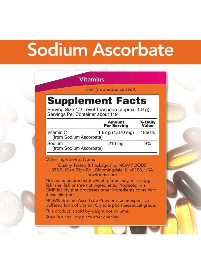 Now Foods Sodium Ascorbate Powder Dietary Supplement - Image 3