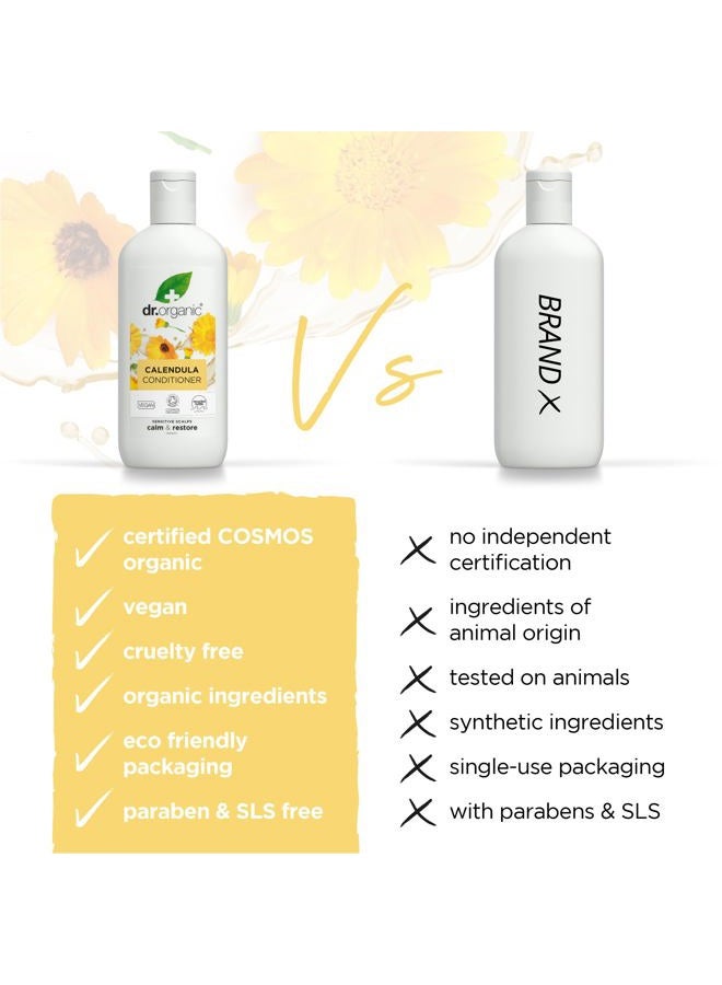 dr.organic Calendula Conditioner, Fragrance Free, Sensitive Skin, Mens, Womens, Natural, Vegan, Cruelty-Free, Paraben & SLS-Free, Organic, 265ml, Packaging may vary - Image 3