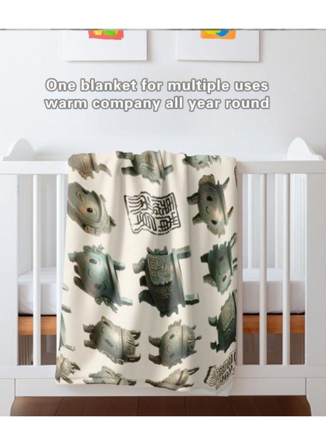 عام بطانية رقيقة من الفانيلا الكرتونية للأطفال أو الطلاب (دافئة ومريحة ومناسبة للنوم والألعاب) 100 سم * 150 سم - Image 5