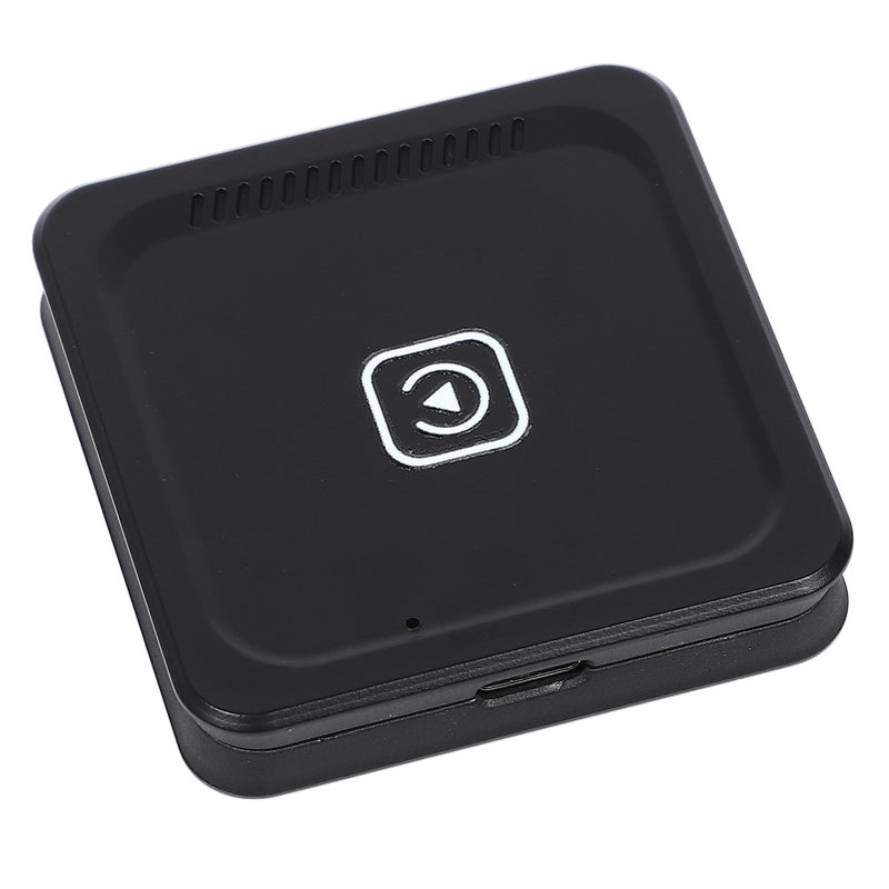 محول لاسلكي لـ CarPlay تحويل من سلكي إلى لاسلكي باقة تكنولوجيا البلوتوث 5.0 تحكم صوتي ذكي لمحول Android Auto باللون الأسود - Image 1