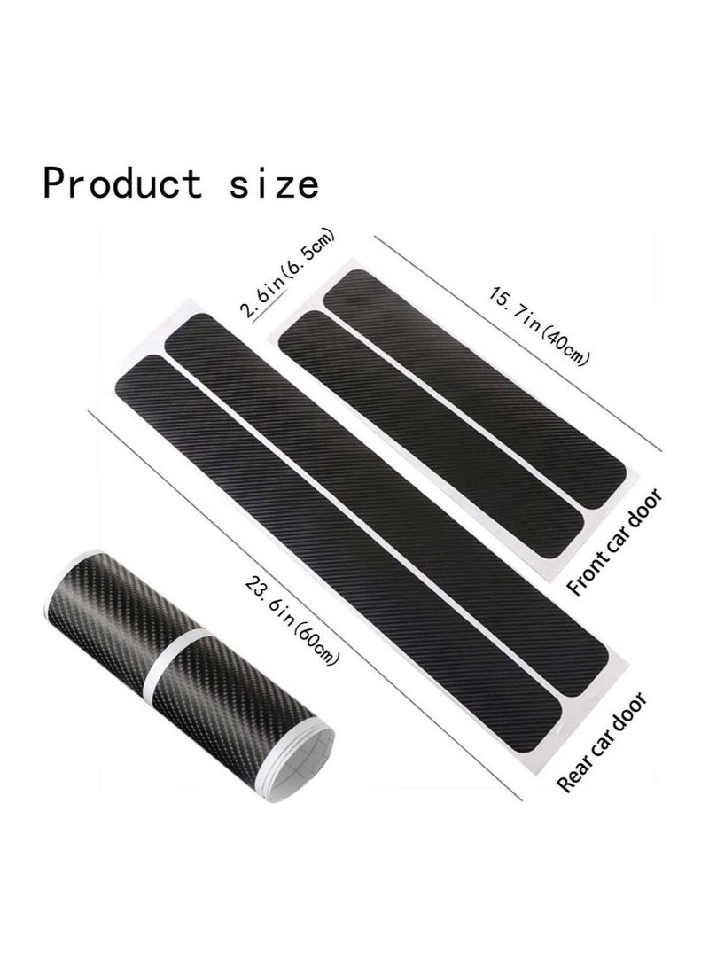 SYOSI Car Door Sill Protector 4pcs Car Door Sill Scuff Guard 3D Carbon Fiber Scuff Protective Door Sill Cover Panel Sticker Welcome Pedal Protect Anti-kick Scratch for Cars Doors - Image 2