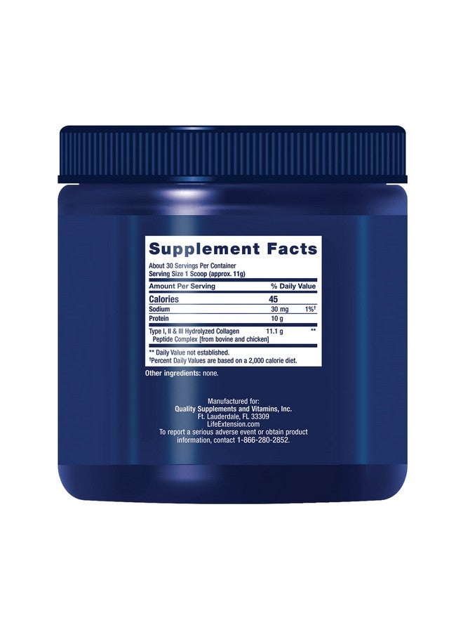 لايف إكستنشن ببتيدات الكولاجين من لايف إكستنشن للبشرة والمفاصل، أنواع الكولاجين الأول والثاني والثالث في مسحوق سهل الخلط، خالٍ من الجلوتين وغير معدّل وراثيًا، الوزن الصافي 343 جرامًا - Image 2