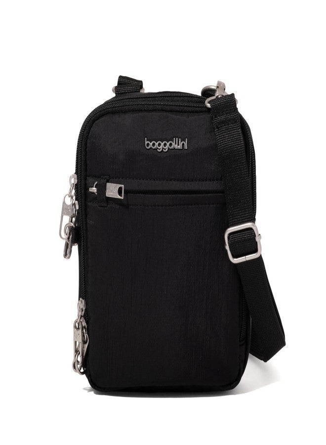 Baggallini Securtex Anti-Theft Mini Everything Crossbody Bag, 6.3"x8.25" RFID, Locking Zippers & Cut-Resistant Strap - Image 1
