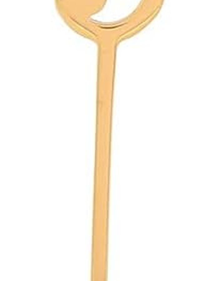Gold Musical Note Design Stainless Steel Spoon Coffee Tea Dessert Stirrer 15 5cm - Image 1