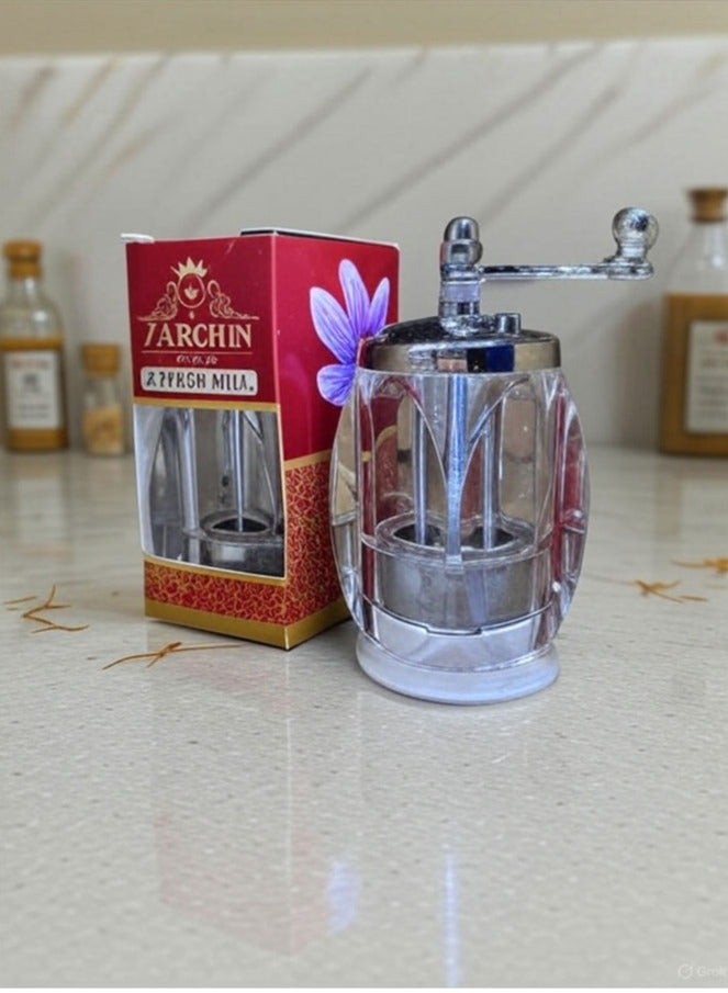 ZARCHIN Saffron Mill - Grinder Glass Body with Collection Chamber Perfect For Freshly Ground Saffron In Food Dishes And Tea - Image 4