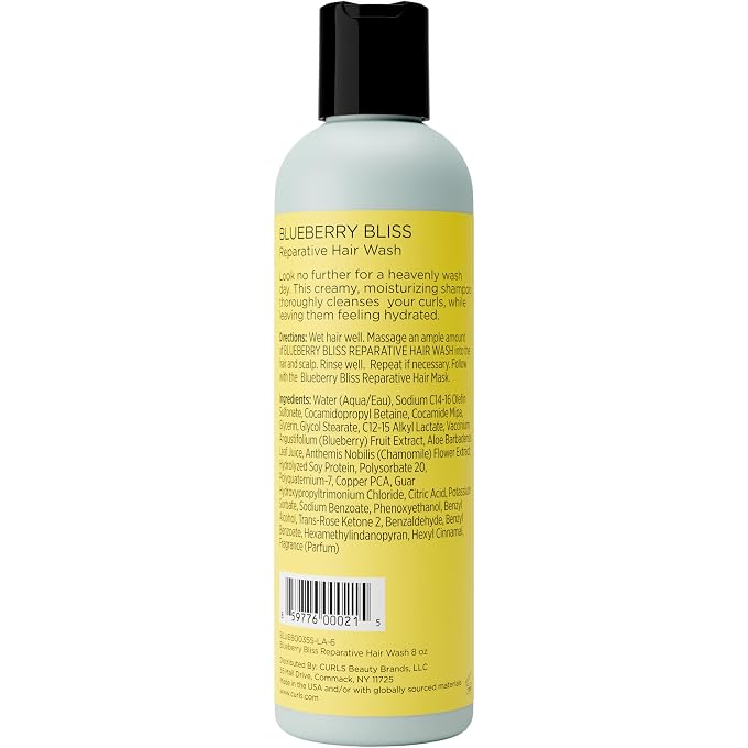 Curls Blueberry Bliss Reparative Hair Wash, 8oz (236ml) - Image 2