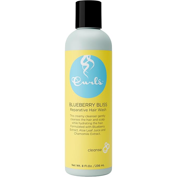 Curls Blueberry Bliss Reparative Hair Wash, 8oz (236ml) - Image 1