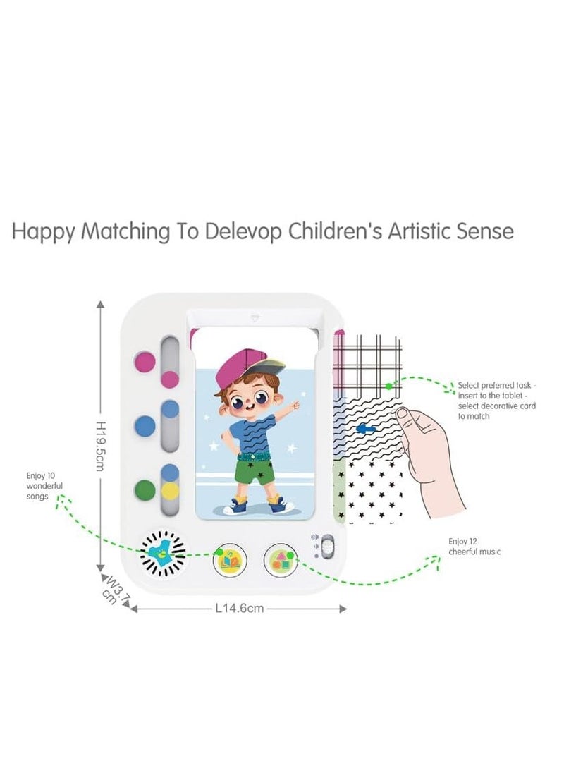 BAYBEE Baybee Learning Toy for Kids Multi Functional  Colour Matching Game Machine Preschool Artistic Sense with 12 Decorative Cards, 30+ Interesting Patterns & 20+ Pleasant Music for Toddler 1 2 3 4 Years  - Image 1
