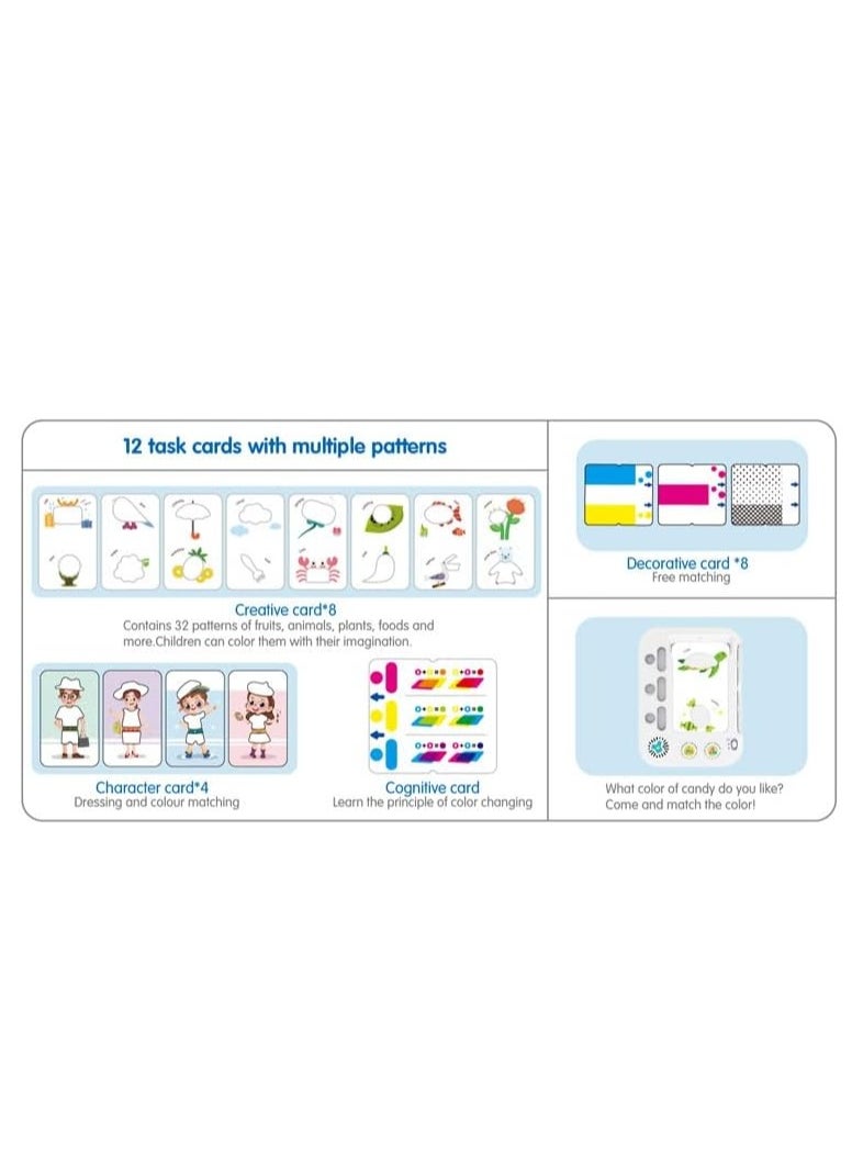 BAYBEE Baybee Learning Toy for Kids Multi Functional  Colour Matching Game Machine Preschool Artistic Sense with 12 Decorative Cards, 30+ Interesting Patterns & 20+ Pleasant Music for Toddler 1 2 3 4 Years  - Image 2