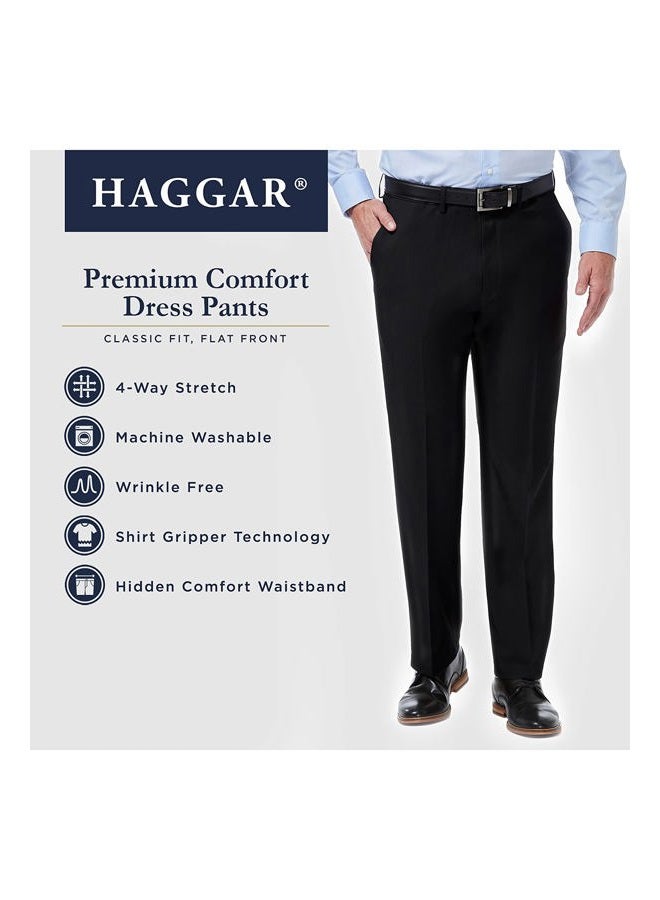 Haggar سروال رسمي للرجال، أسود، 40W / 32L - Image 2