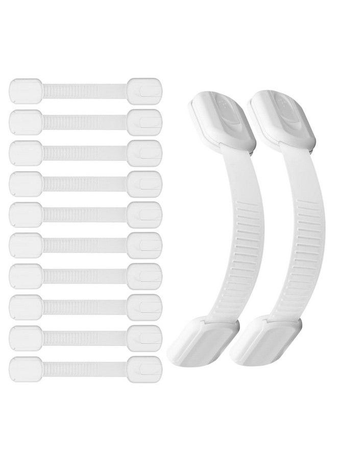 Coolrunner - Child Safety Strap Locks 12 Pack Child Safety Locks Baby Proofing Drawers Locks Coolrunner Child Locks For Drawers Cabinets Dishwasher No Tools Or Drilling Required - Image 1