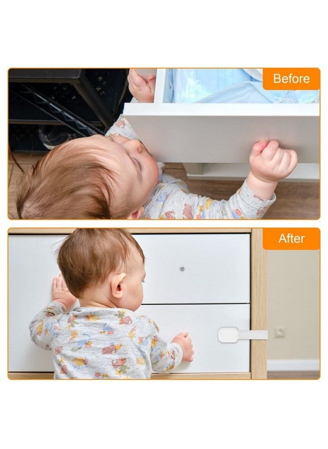 Coolrunner - Child Safety Strap Locks 12 Pack Child Safety Locks Baby Proofing Drawers Locks Coolrunner Child Locks For Drawers Cabinets Dishwasher No Tools Or Drilling Required - Image 1