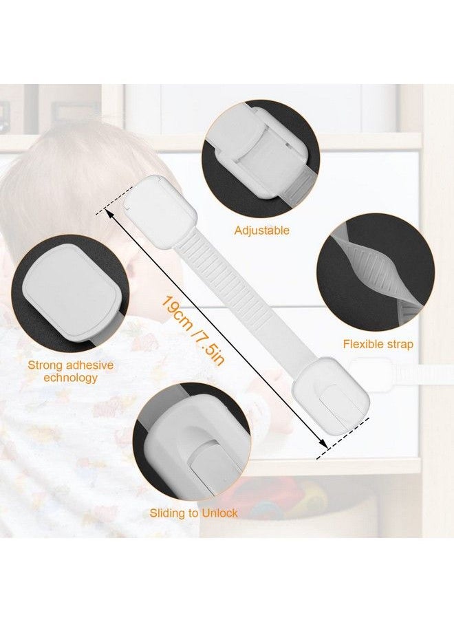 Coolrunner - Child Safety Strap Locks 12 Pack Child Safety Locks Baby Proofing Drawers Locks Coolrunner Child Locks For Drawers Cabinets Dishwasher No Tools Or Drilling Required - Image 1