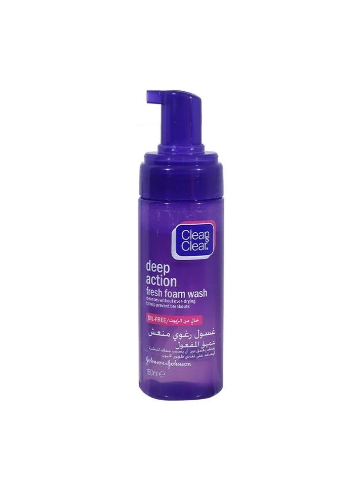 Clean & Clear Deep Action Face Foam Wash - 150ml