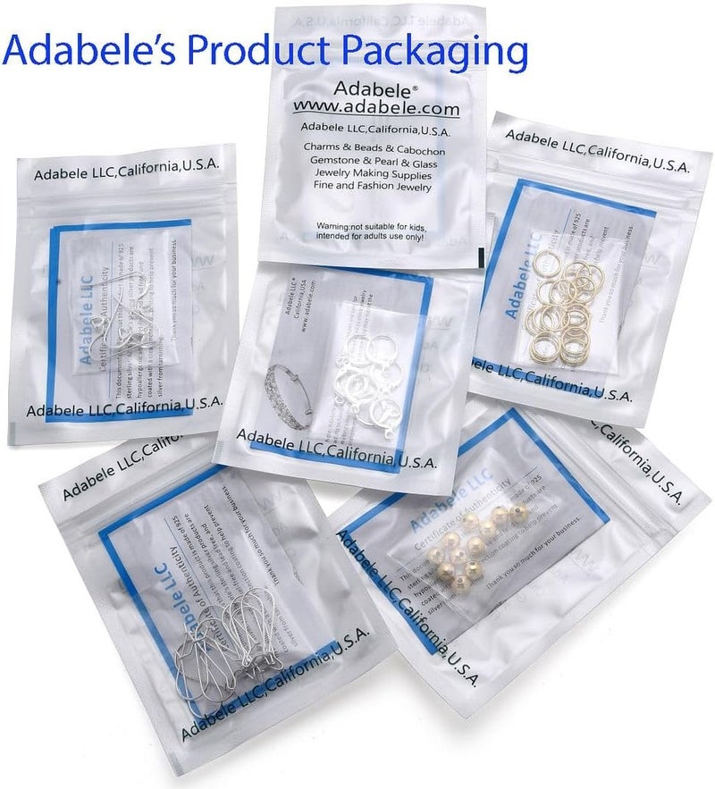 Adabele 5pcs Authentic Sterling Silver 12mm Italian Rectangle Lobster Trigger Clasps Open Jump Ring Hypoallergenic Nickel Free for DIY Jewelry Making SS25-CC - Image 5