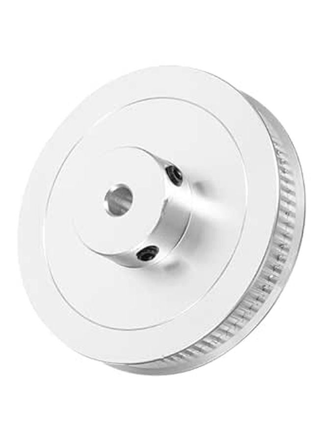 Synchronous Timing Belt Pulley 80 Teeth 5mm Bore Silver 3D Printer Replacement - Image 1