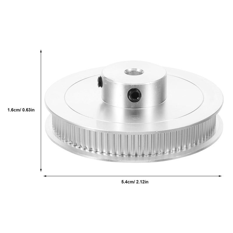 Synchronous Timing Belt Pulley 80 Teeth 5mm Bore Silver 3D Printer Replacement - Image 3