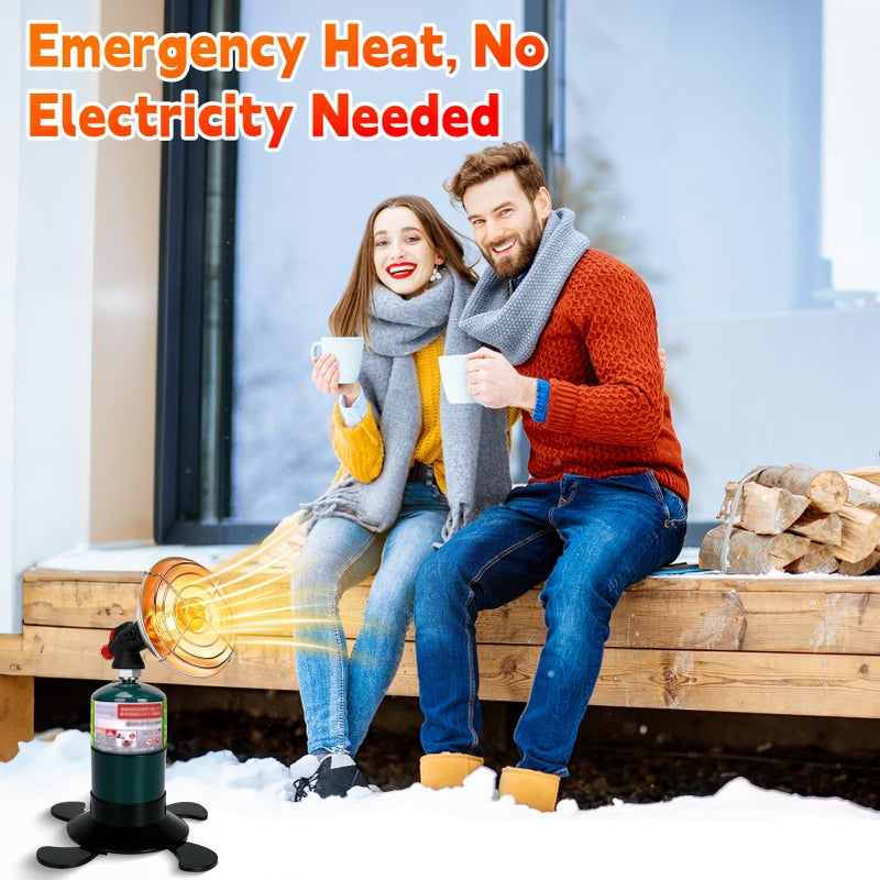 ZYSUN Portable Propane Heater for Camping, Outdoor Small Space Patio Heater, Cordless Gas Heaters with Foldable Tank Holder, Fast Radiant Heaters for Camping Tent, Winter Hiking, Ice Fishing & Hunting - Image 4